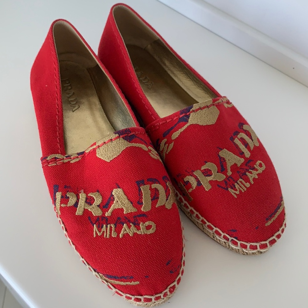 Prada Espadrilles / Red Canvas